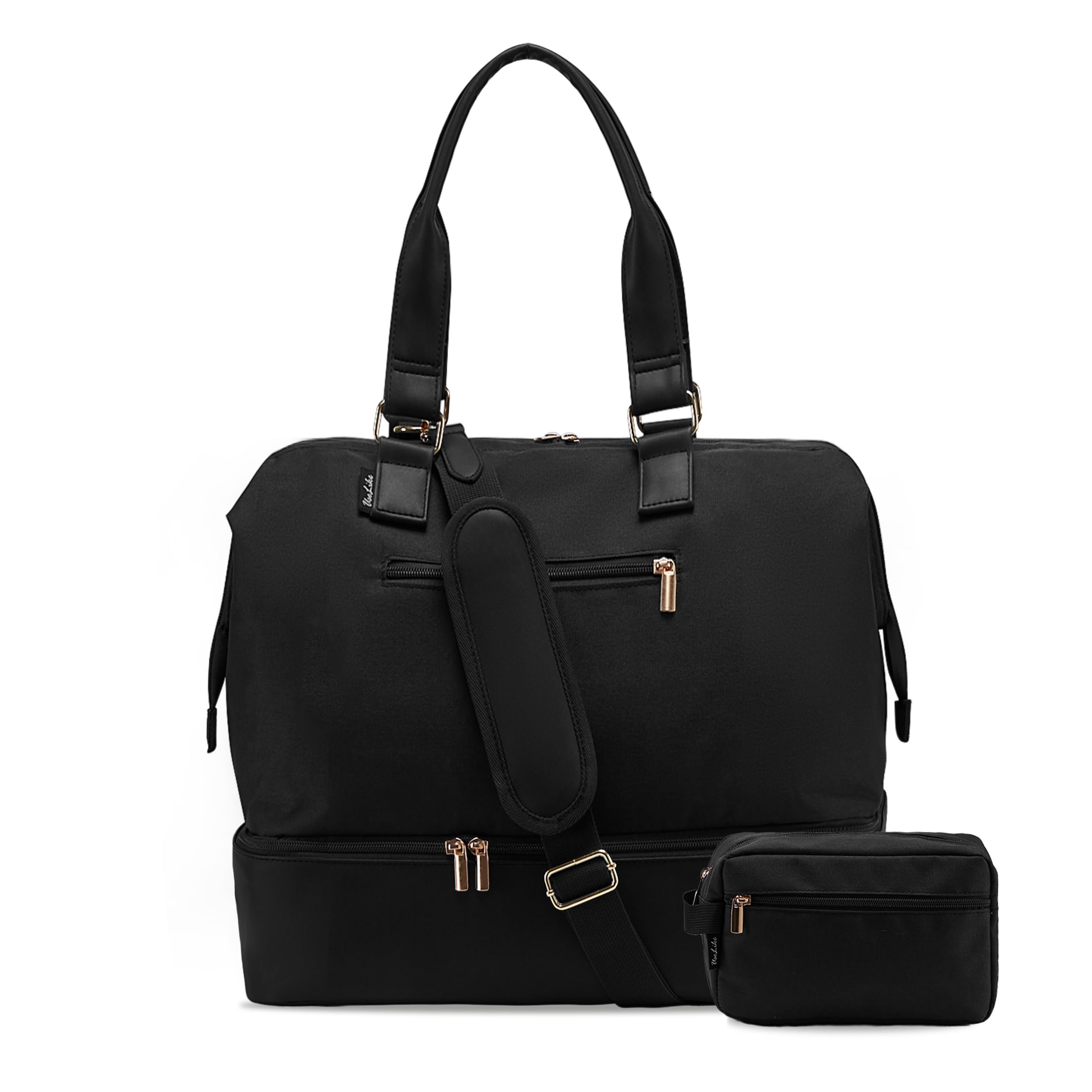 Best Weekender Bags for Women - Large Travel Duffel Bag with Shoe Compartment & Toiletry Pouch | Carry On Overnight Tote for Weekend Getaways, Gym, Hospital Labor & Delivery, Business Trips