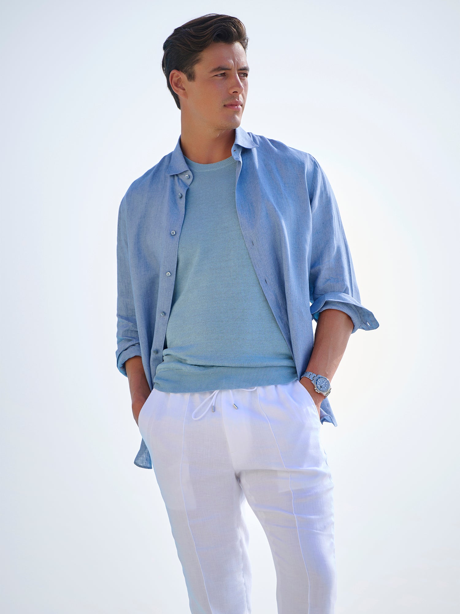Premium Herringbone Linen Shirt for Men - Breathable & Stylish Casual Button Down - Perfect for Summer Outfits, Office Wear & Vacation Style