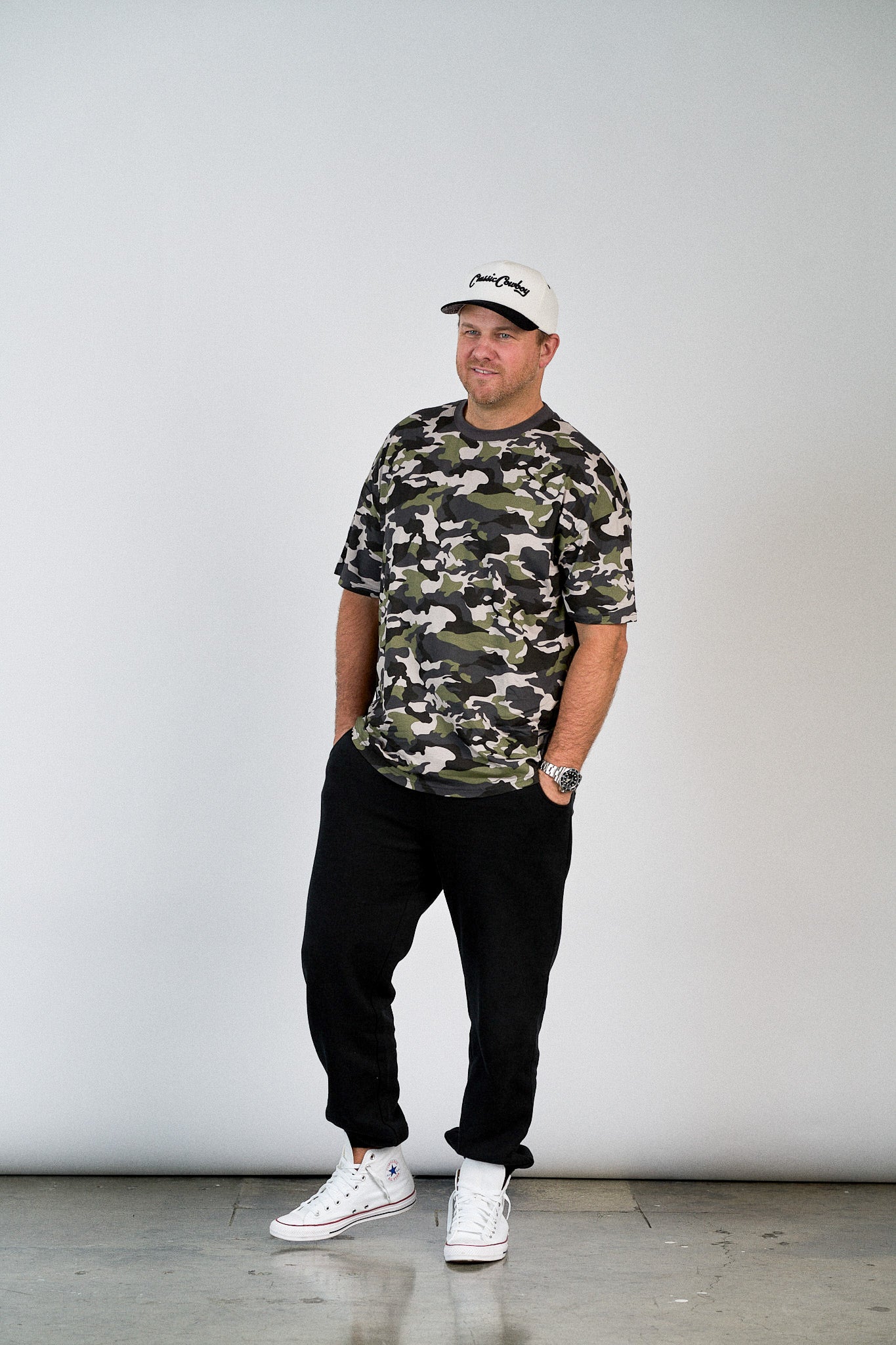 Men's Oversized Bamboo T-Shirt - Army Camo Print - Soft & Breathable Eco-Friendly Fabric - Perfect for Casual Wear, Outdoor Activities & Lounge