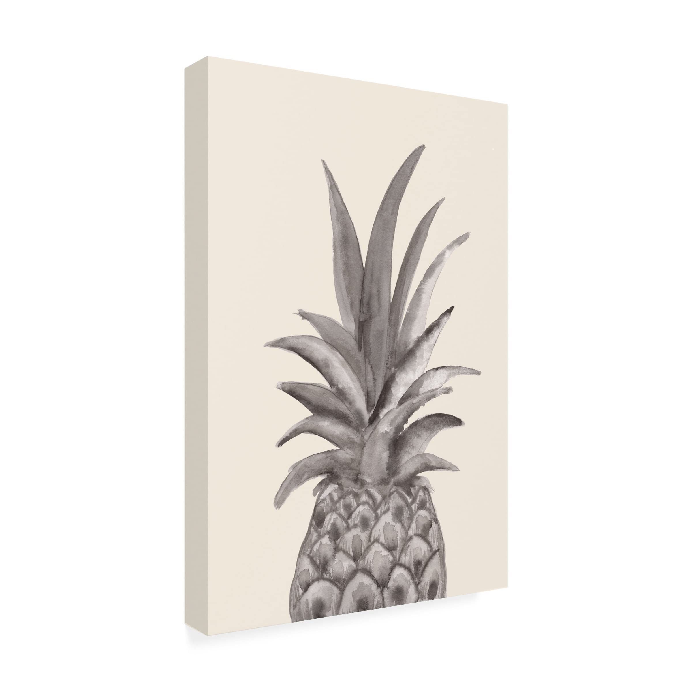 1X Studio Ink Pineapple Canvas Wall Art Print - Modern Home Decor for Living Room, Bedroom & Office - Premium Trademark Fine Art