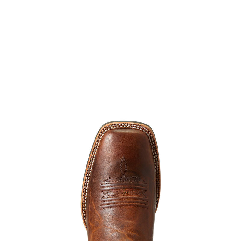 Ariat Men's Brown Cream Square Toe Cowboy Boots - Premium Leather Western Boots for Riding, Work & Casual Wear