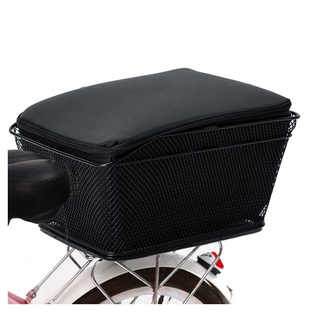 Lixada 20L Universal Rear Bike Basket - Water Resistant Metal Bicycle Cargo Basket for Rear Rack | Perfect for Commuting, Grocery Shopping & Outdoor Adventures