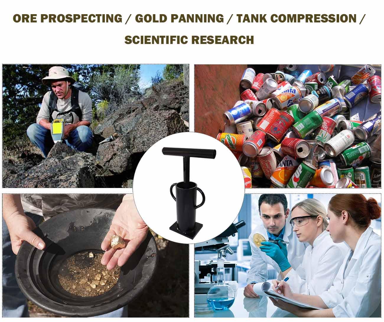 Manual Rock Crusher - Heavy Duty Hand Operated Ore Crusher for Gold Prospecting, Glass Breaking & Mining | Perfect for Rock Hounds, Frit Making & Metal Detecting Adventures