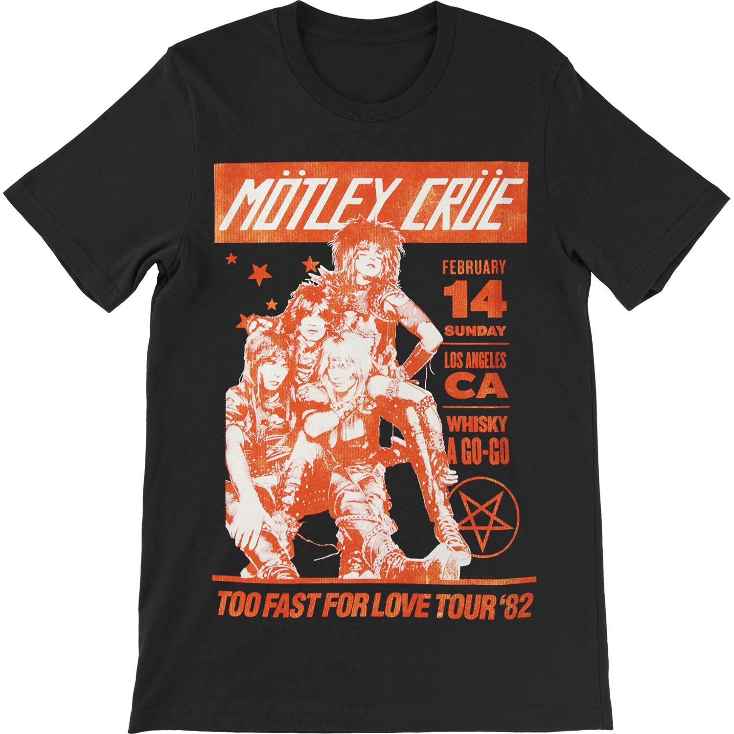 Motley Crue Vintage Whiskey A Go Go Slim Fit Men's T-Shirt - Black | Rock Band Tee for Concerts, Parties & Casual Wear