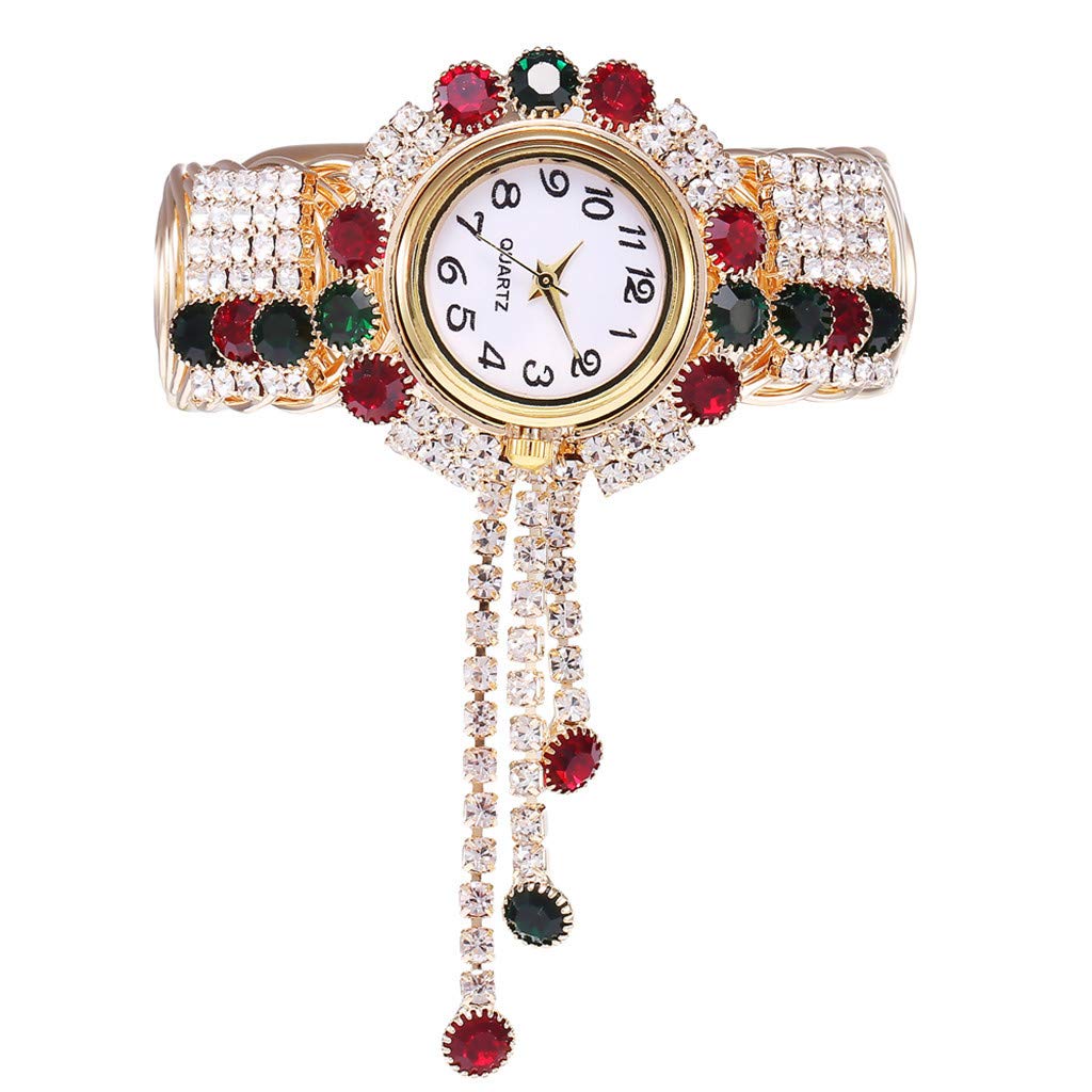 Creative Fashion Khorasan Fringe Quartz Watch for Women - Alloy Bracelet, Talking Wristwatch (Model KH080) - Perfect for Casual Wear, Office & Special Occasions