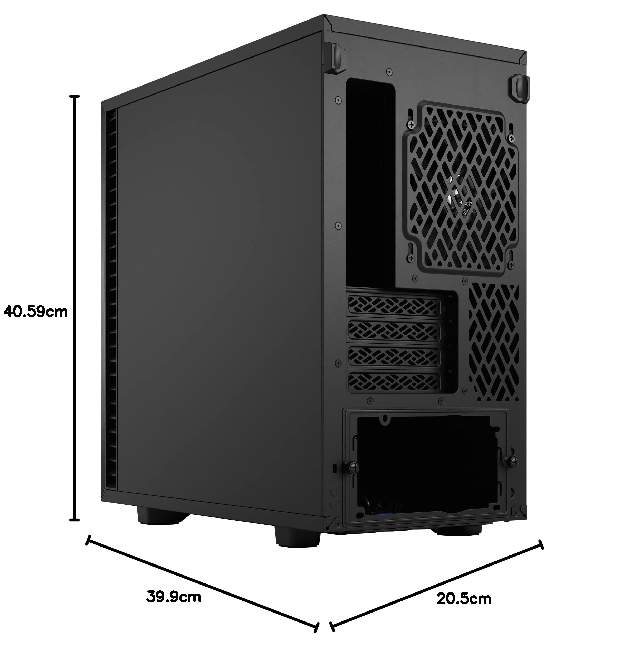 Fractal Design Define 7 Mini Black Micro ATX PC Case - Brushed Aluminum/Steel, Silent Mini Tower Computer Chassis for Home/Office/Gaming Workstation