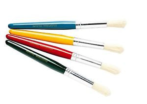 Edvantage Jumbo Stubby Brush Set of 4 - Heavy Duty Paint Brushes for Walls, Furniture & Crafts - Perfect for DIY Projects & Professional Painting