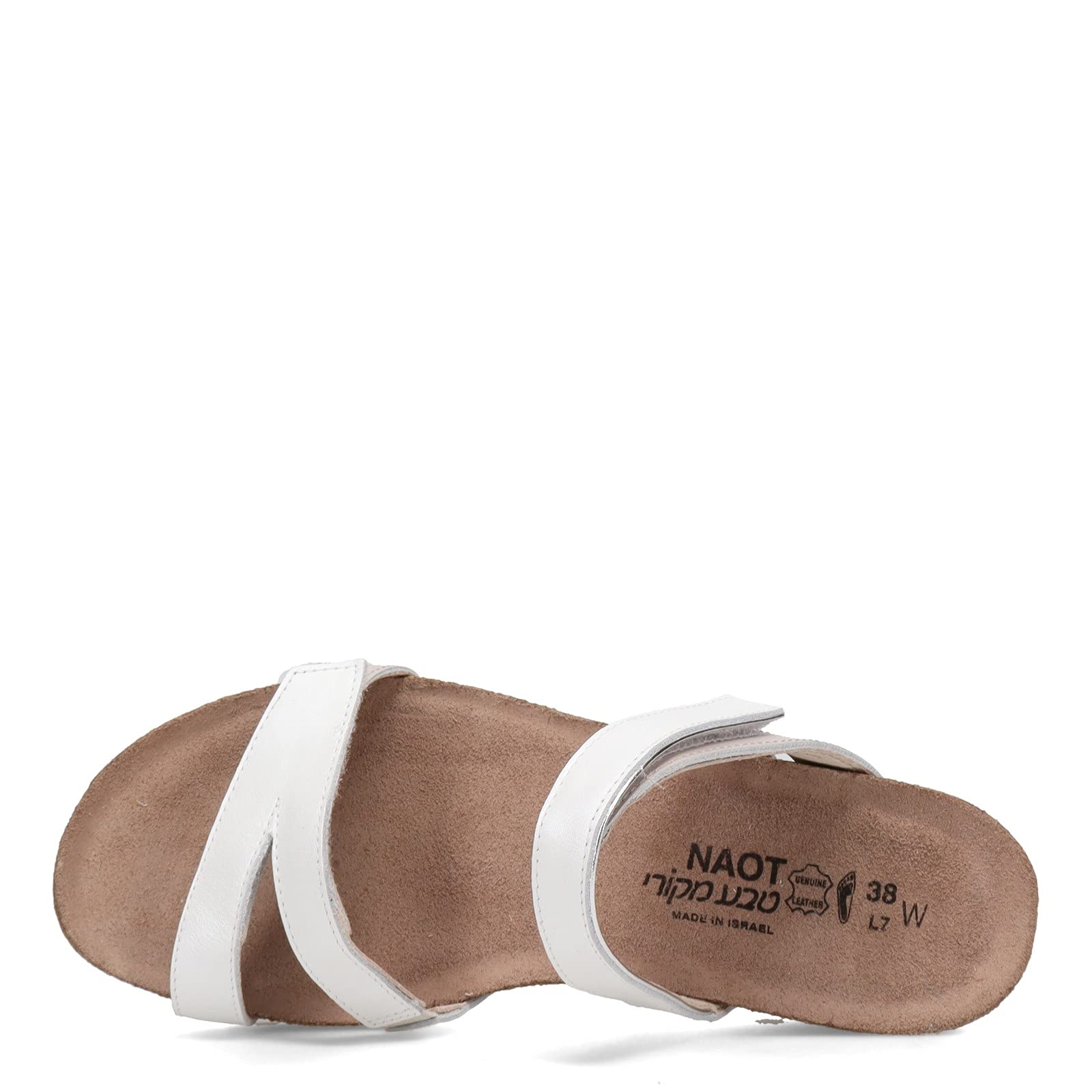 NAOT Women's Presley Slide Sandal - White Pearl/Quartz Leather - Comfortable Summer Slides for Women Size 4 W US - Perfect for Beach, Pool, and Casual Outings