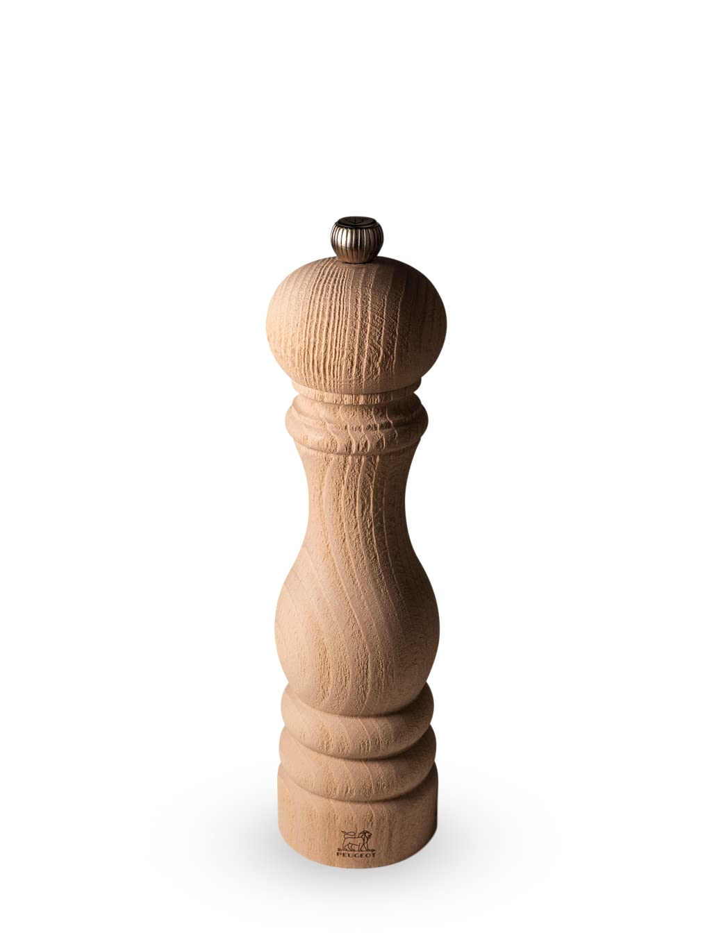 Peugeot Paris Nature 9 Inch Salt and Pepper Mill Set with Wooden Scoop - Premium Stainless Steel Grinders for Kitchen, Dining Table & Gift Giving