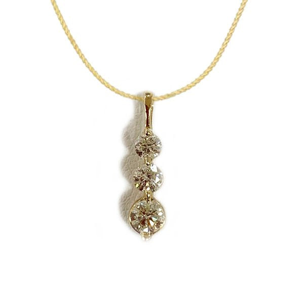 14K Yellow Gold Diamond Pendant Necklace for Women - Elegant Solitaire Pendant Jewelry Gift for Anniversary, Birthday & Valentine's Day