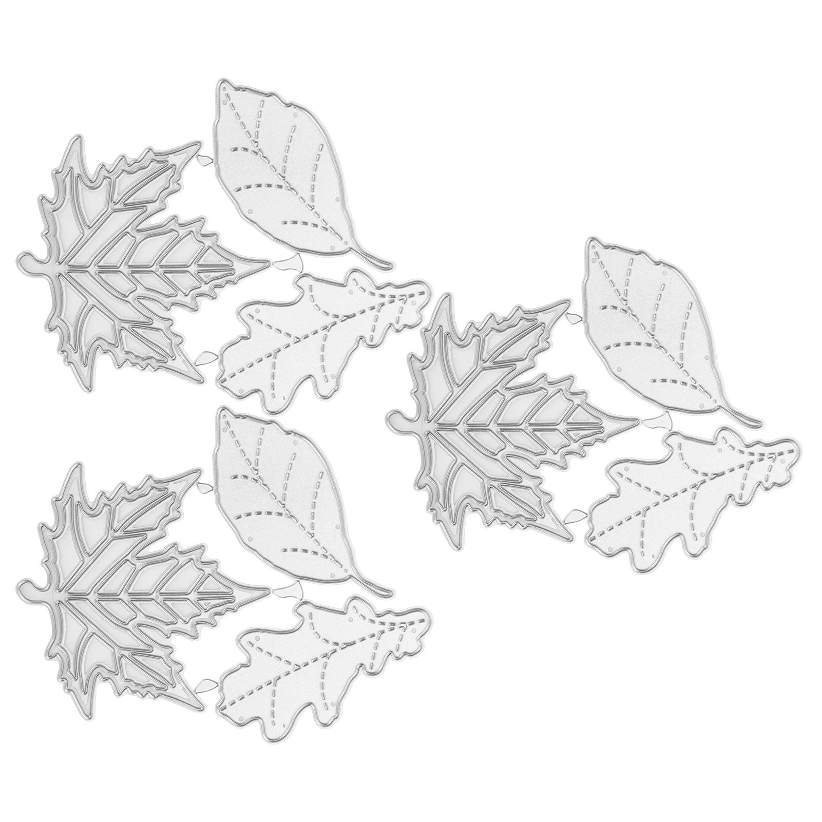 ASixxSix Leaf Cutting Dies - 3PCS Carbon Steel Leaf Shape Die Templates for DIY Scrapbooking, Card Making & Paper Crafts | Perfect for Fall Decorations, Wedding Invitations & Seasonal Projects