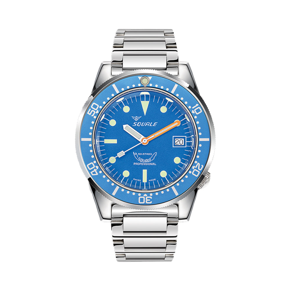 1521 Ocean 42mm Blue Dial Men's Watch with Stainless Steel Bracelet - Perfect for Diving, Swimming & Everyday Wear