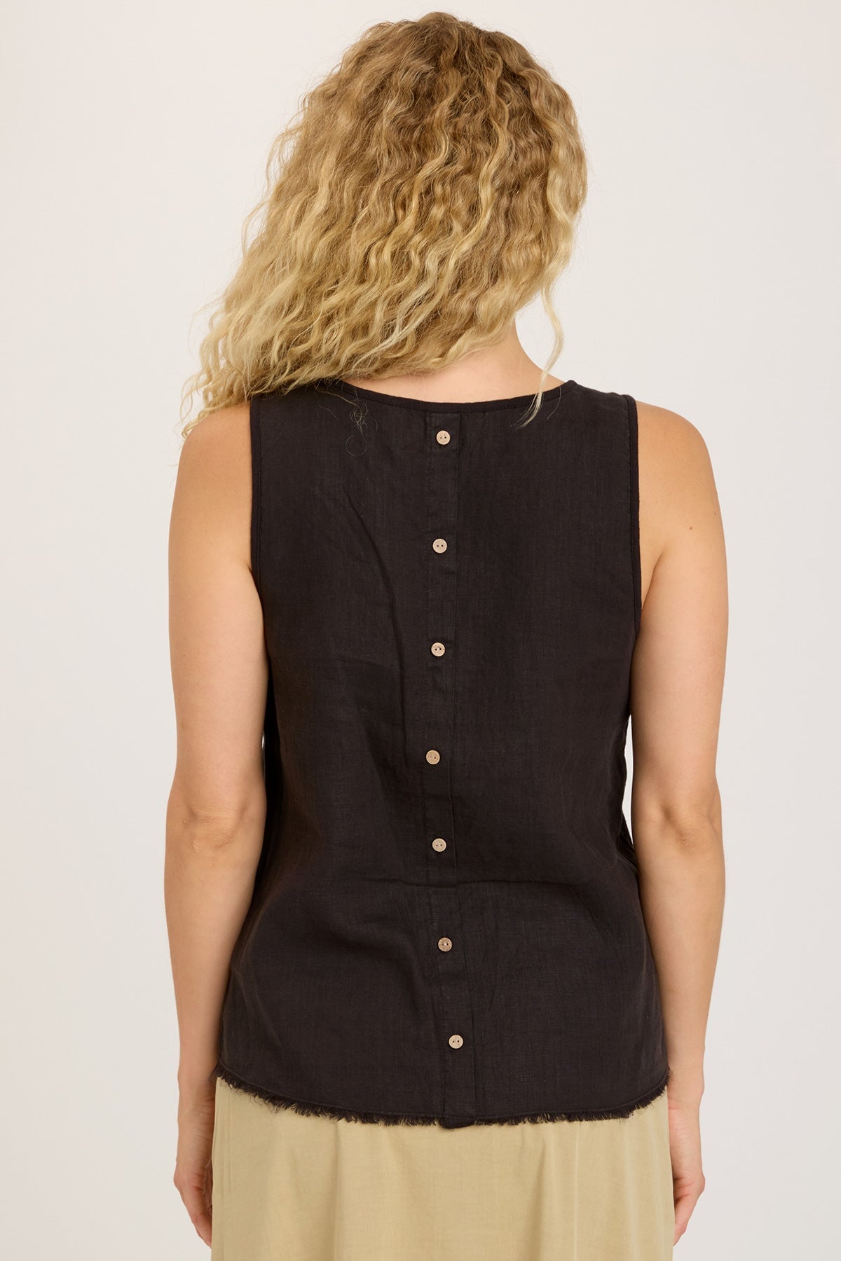 Liron Tank Top for Women - Soft Stretch Black Camisole for Casual Wear, Yoga & Layering