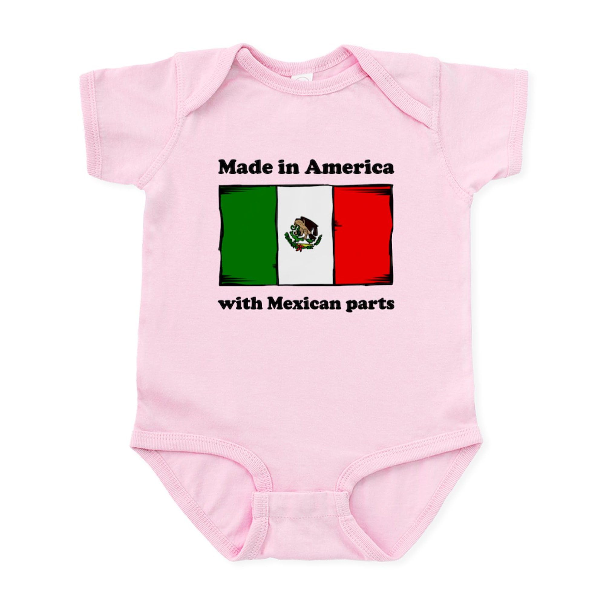Made in USA Baby Bodysuit - Cute Infant Romper with Mexican Parts | Perfect for Newborns, Photo Shoots & Everyday Wear
