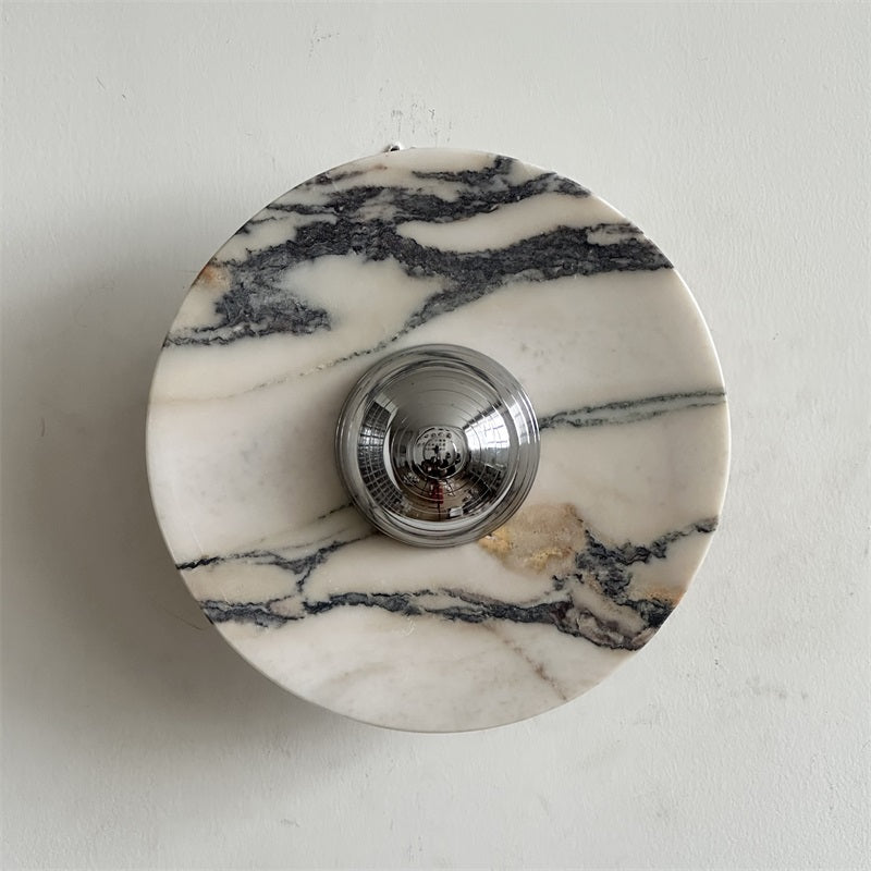 Calacatta Marble Wall Sconce Light - Modern Gold Finish Bathroom Vanity Lighting for Bedroom, Hallway & Living Room Decor