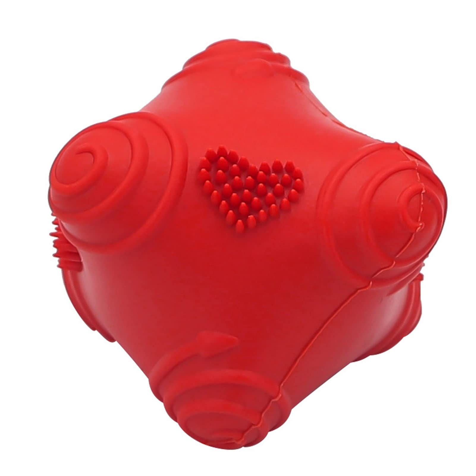 **Honrane Dog Chew Toys - Safe Rubber Chew Ball for Puppy Teeth Cleaning, Interactive Floating & Bouncing Toy for Training - Great Gift for Dogs (Red) - Perfect for Playtime, Dental Care & Outdoor Fun**