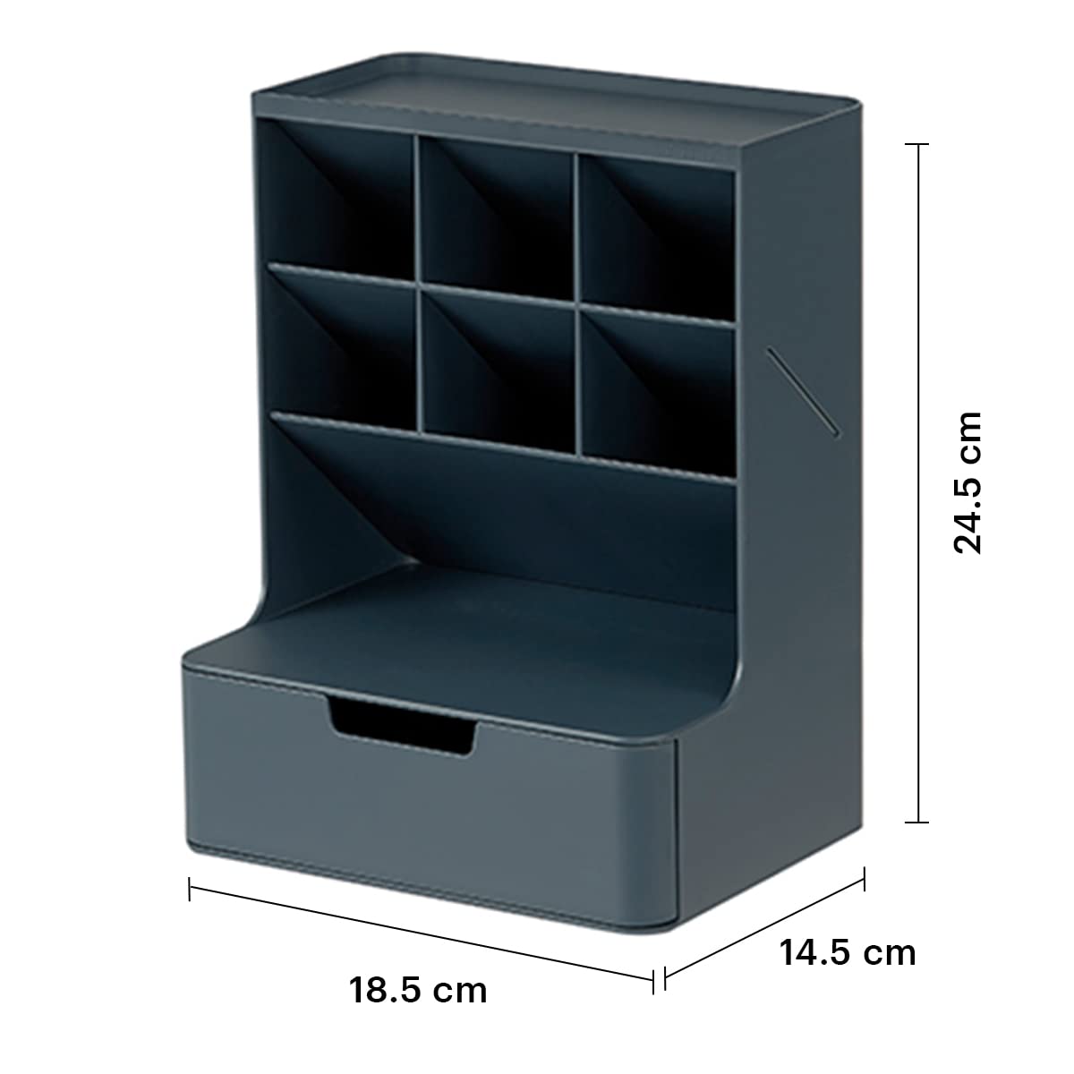 Korean-Made Blue Desk Organizer - Office Supplies Storage for Neat Workspace | Perfect for Home, Office & Study Organization