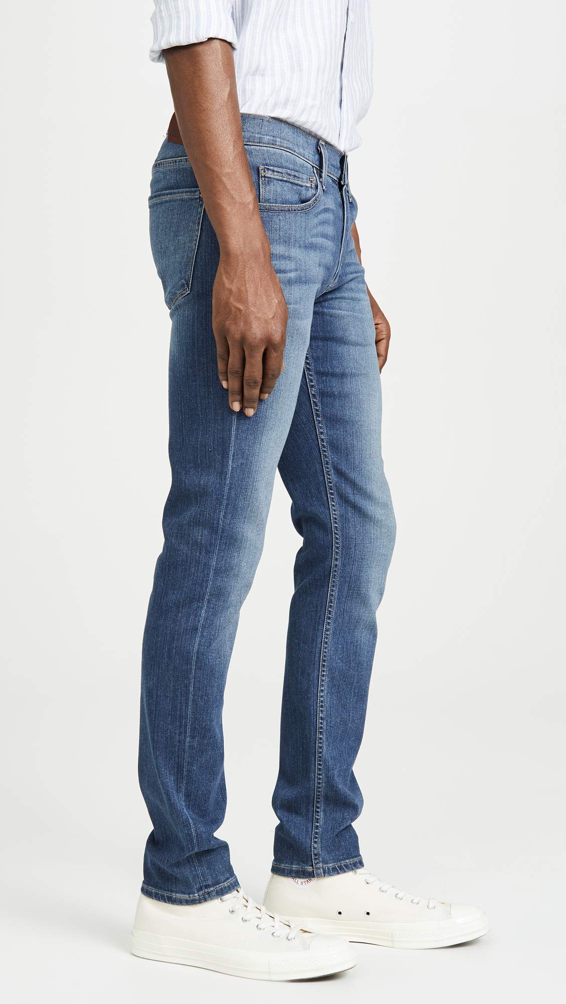 PAIGE Men's Croft Skinny Jeans - Slim Fit Stretch Denim Pants in Birch Wash | Comfortable & Stylish for Casual Wear & Night Out