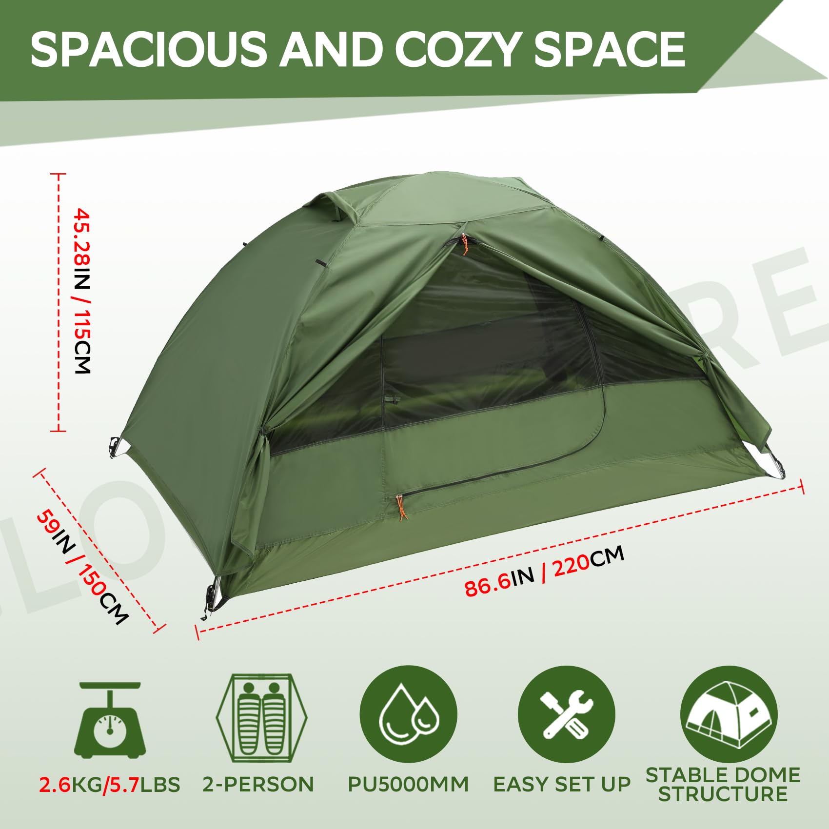 Clostnature Crux Ultralight Backpacking Tent - 1/2/3/4 Person Waterproof Camping Tent for Hiking, Mountaineering & Outdoor Adventures | Easy Setup & Compact for Car Camping, Backpacking Trips & Wilderness Exploration