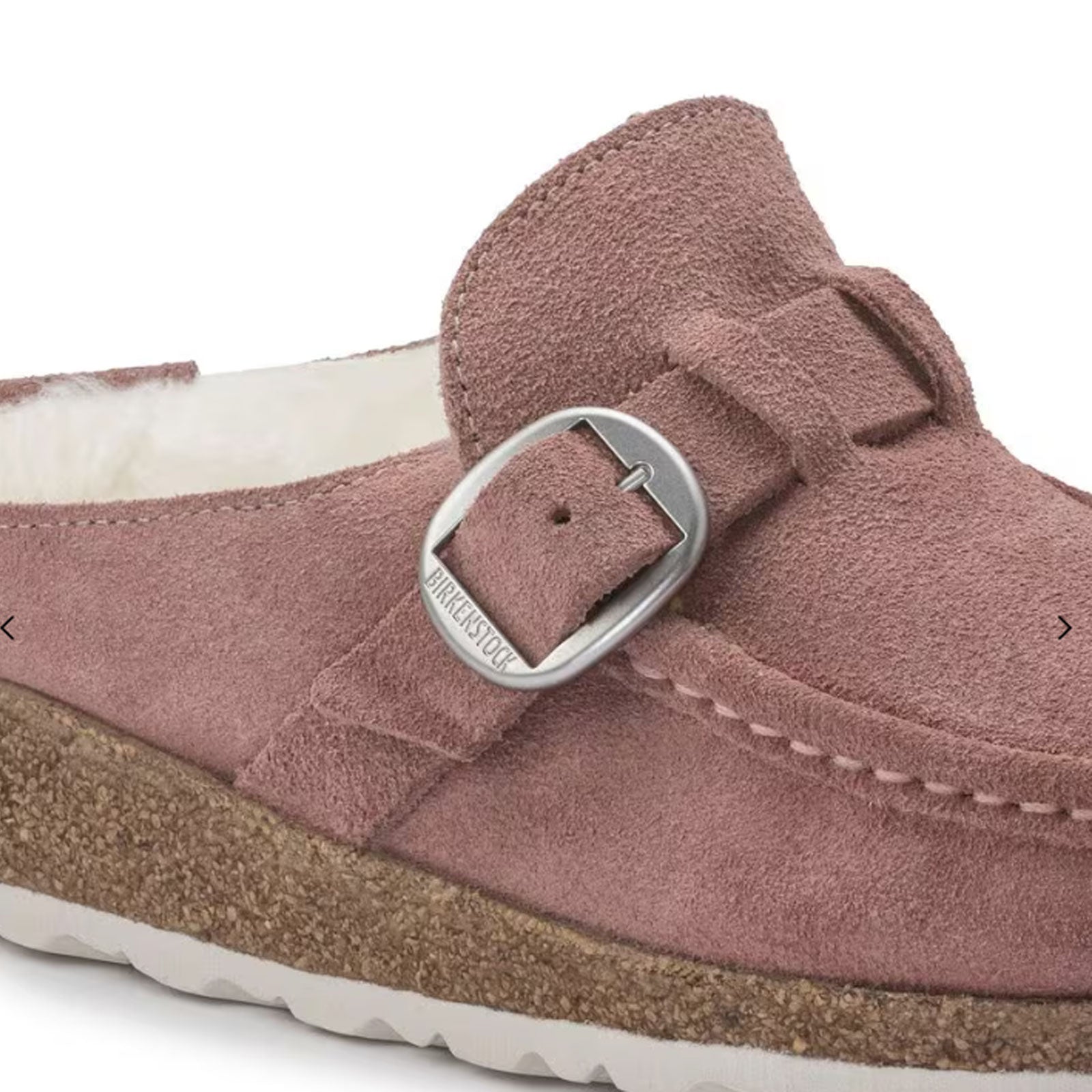 Birkenstock Buckley Narrow Clog for Women - Pink Clay Suede with Natural Shearling Lining | Comfortable Slip-On Clogs for Home, Office & Casual Wear