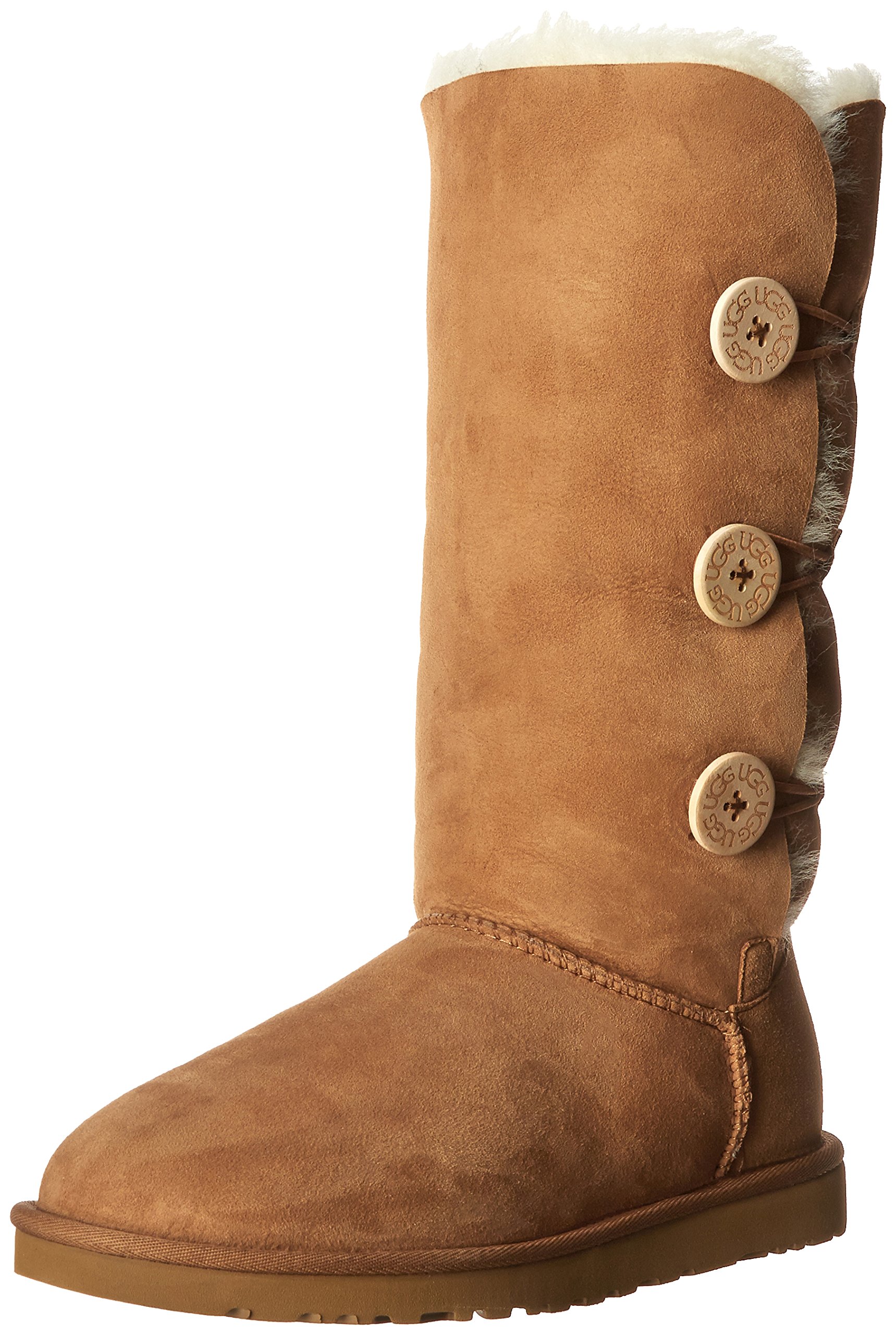 UGG Women's Bailey Button Triplet Boots - Genuine Sheepskin Winter Snow Boots for Women, Comfortable & Warm, Perfect for Cold Weather, Outdoor Activities & Casual Wear