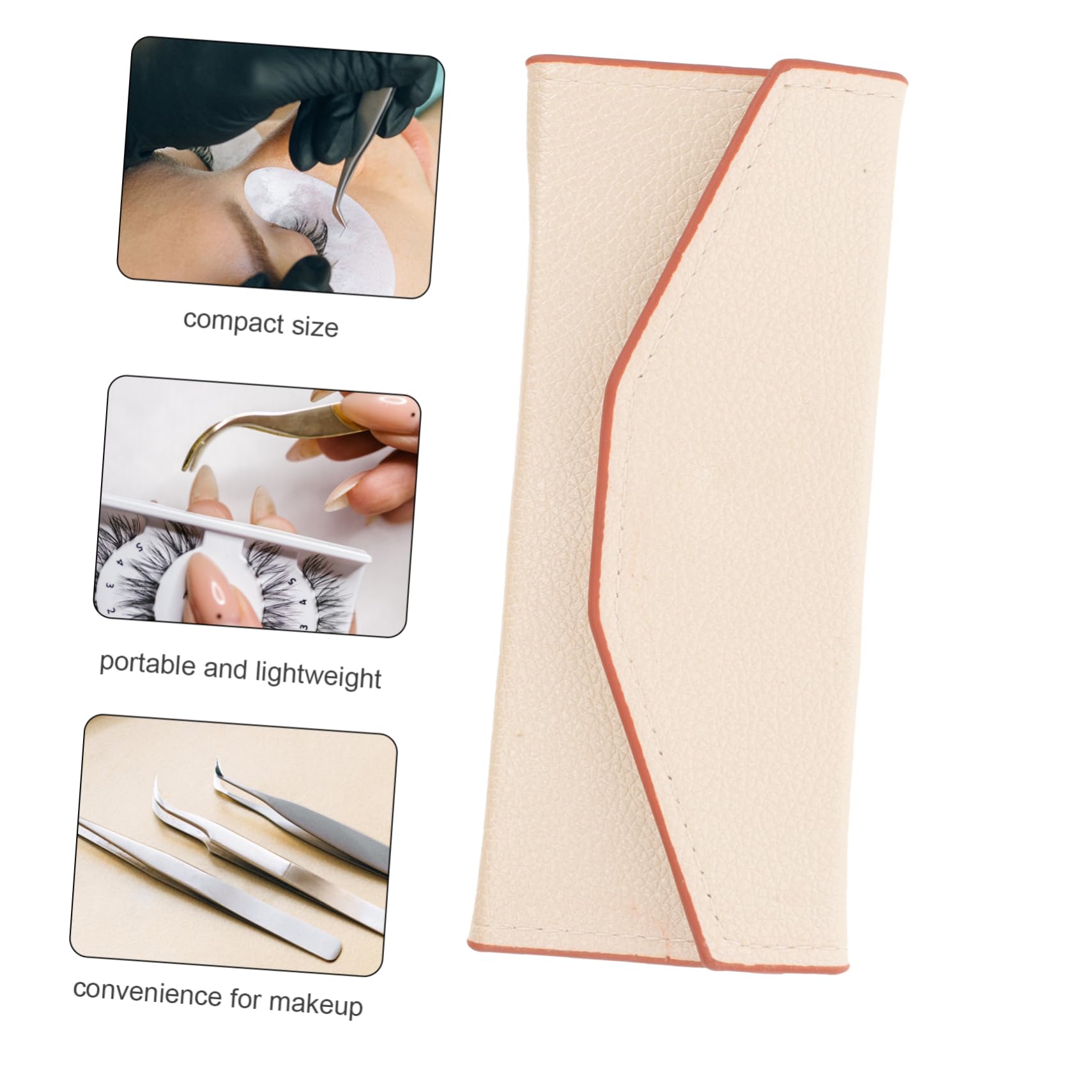 Beavorty Portable Eyelash Tweezers Storage Case - Eyelash Extension Tweezer Organizer Bag for Lash Applicator Tools & Eyebrow Tweezers - Perfect for Salon Professionals & Home Makeup Kits