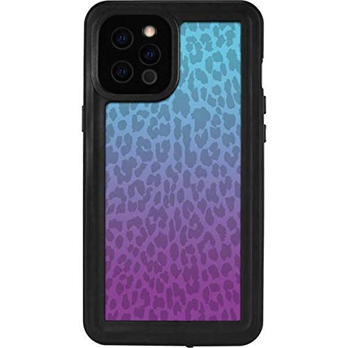 Waterproof iPhone 12 Pro Max Case - Cheetah Print Purple & Blue Protective Phone Cover | Perfect for Swimming, Beach & Outdoor Activities