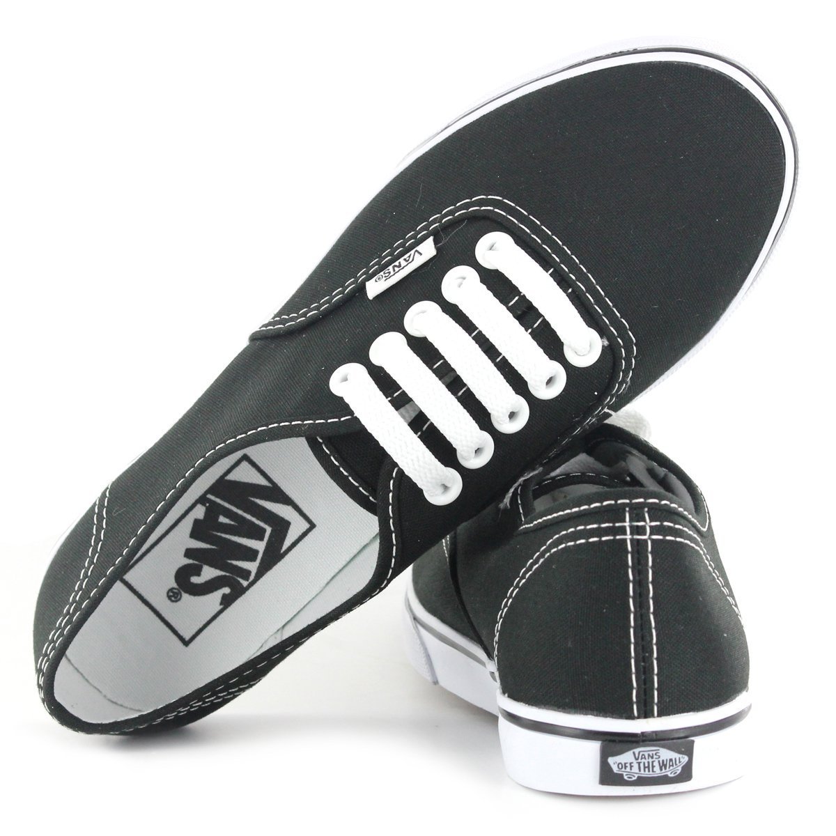 Vans Classic Authentic Lo Pro Sneakers - Pewter/True White - Size 5 | Lightweight Canvas Skate Shoes for Men & Women | Perfect for Casual Wear, Street Style & Skateboarding