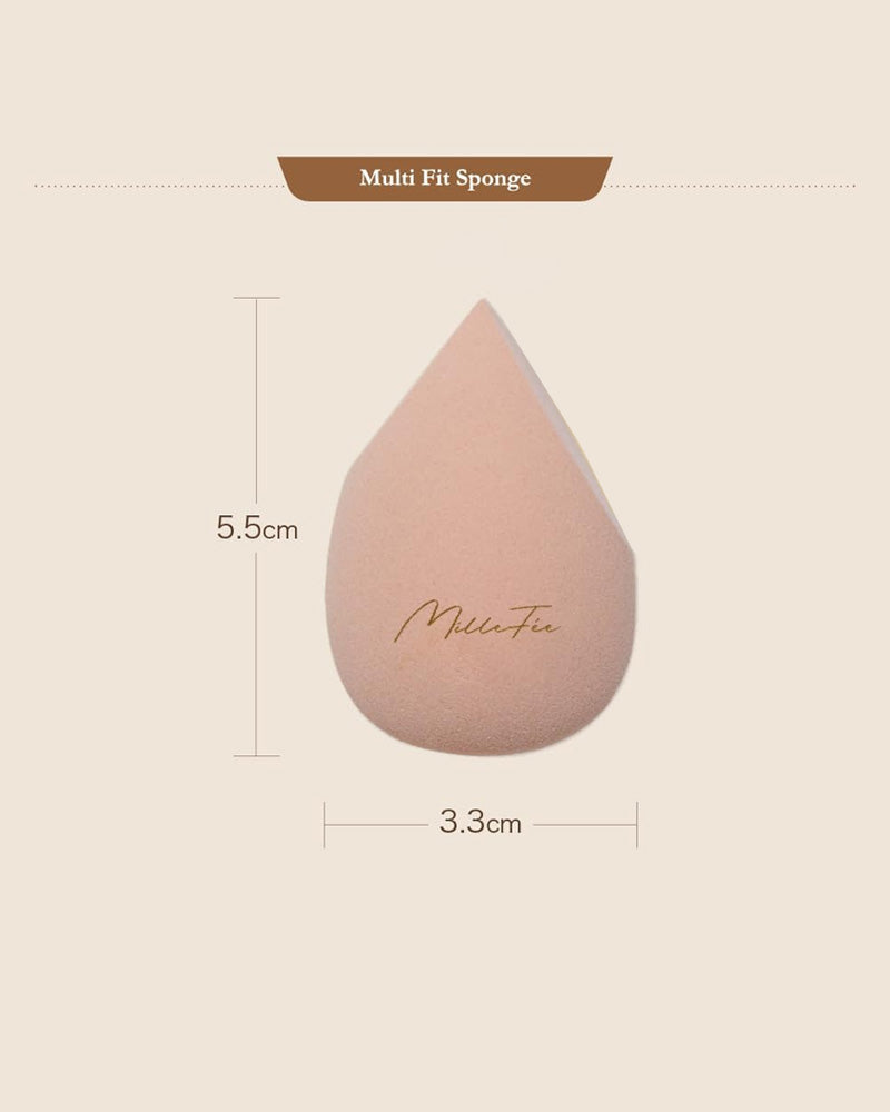 MilleFée Multi-Fit Makeup Sponge - Soft Blending Sponge for Flawless Foundation & Concealer Application - Perfect for Everyday Makeup & Professional Use
