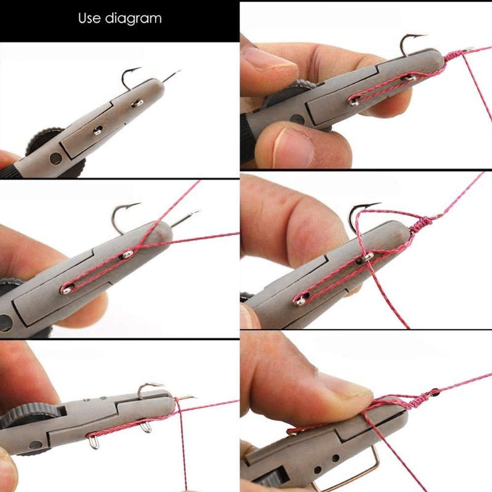 **Fishing Hook Tying Tool Kit - Single & Double Hook Knot Tyer, Quick Knot Tying Tool with Fishing Line Accessories - Perfect for Fly Fishing, Bass Fishing & Saltwater Angling**