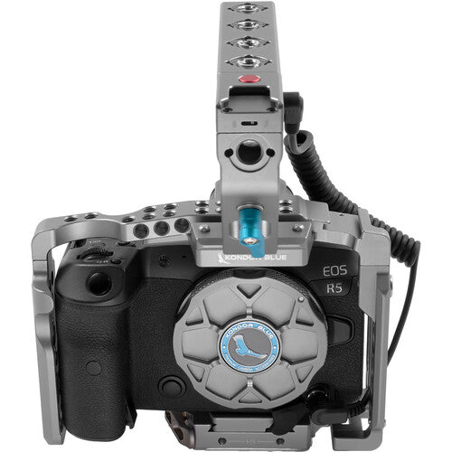 Kondor Blue Full Cage with Top Handle for Canon R5 R6 R - Space Gray Camera Rig for Professional Videography & Photography - Perfect for Vlogging, Filmmaking, and Studio Shoots
