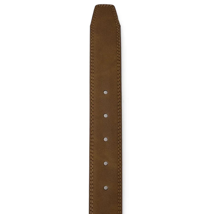 Premium Vegan Leather Belt for Men - Tan Brown | Stylish & Durable Formal Accessory for Office, Business & Dressy Occasions