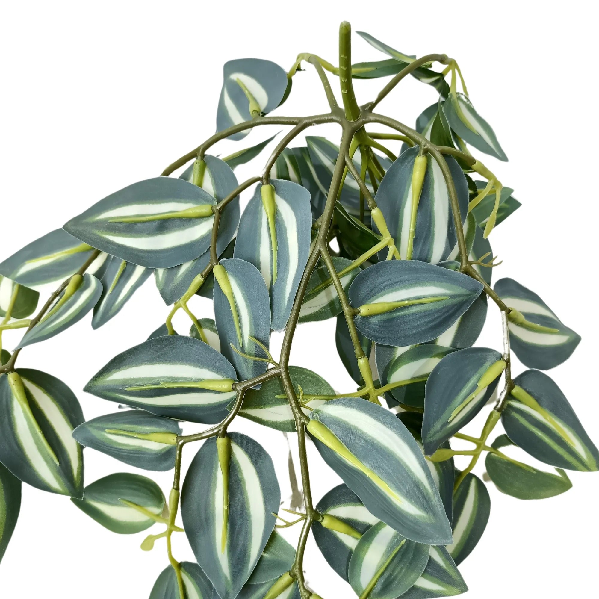 42cm Artificial Hanging Tradescantia Zebrina Plant - Lifelike Fake Draping Wandering Jew Vine for Home Office Decor, Wedding Centerpieces & Shelf Styling