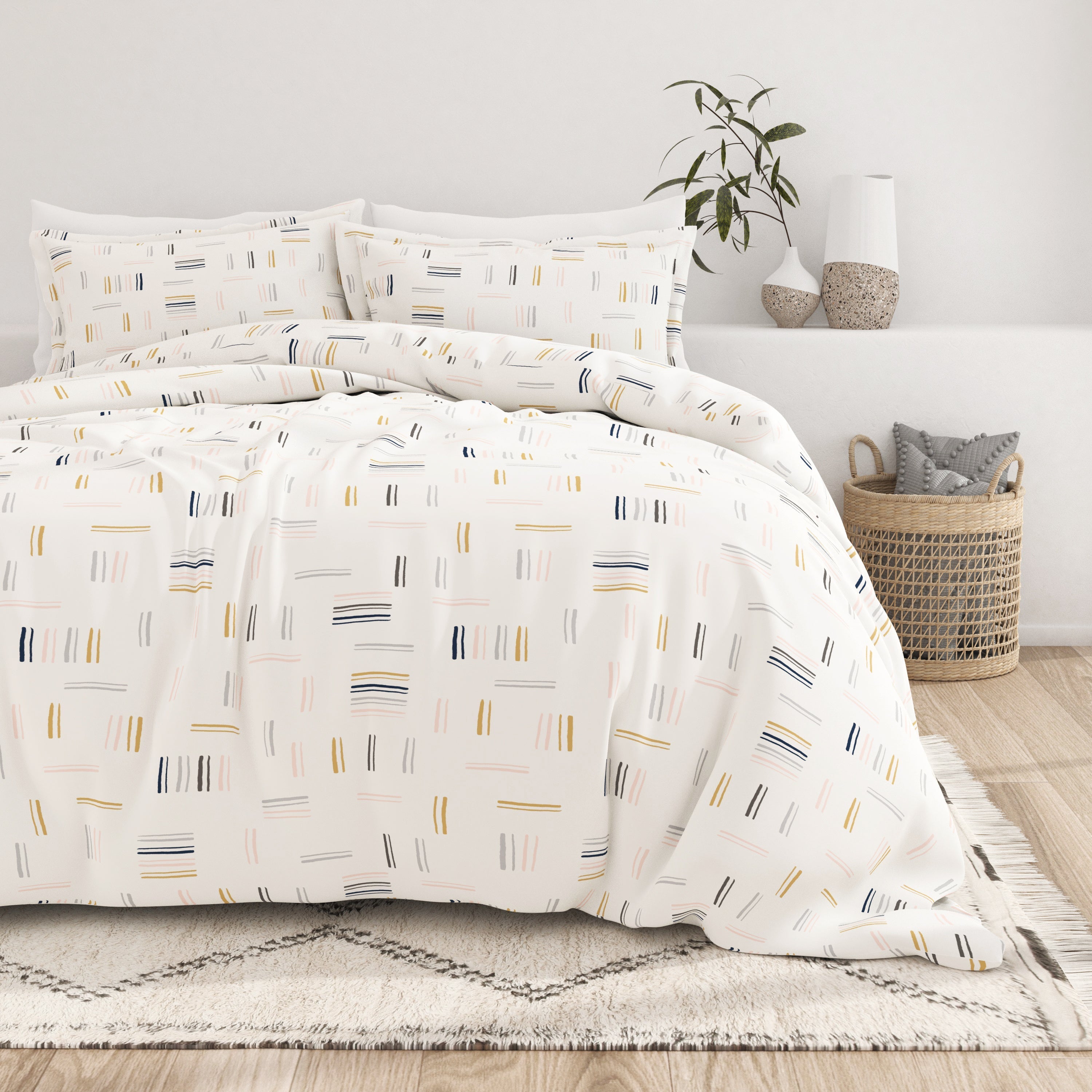 Stylish 3-Piece Duvet Cover Set with Elegant Patterns - Perfect for Bedroom Decor & Cozy Sleep
