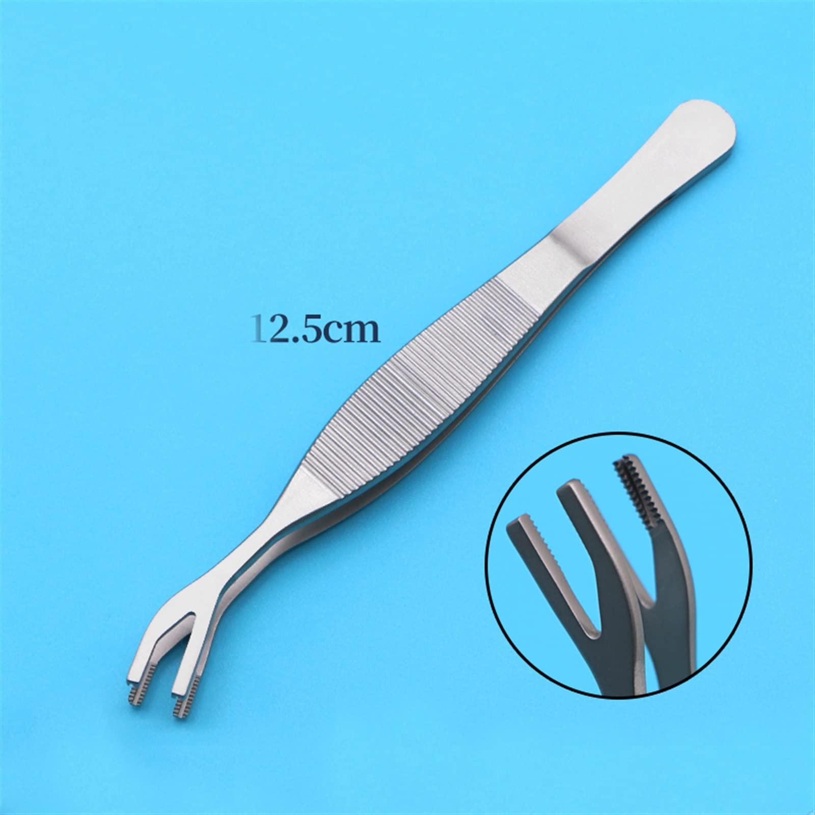 Professional Stainless Steel Hair Removal Tweezers - Slant Tip & Hook Design for Eyebrows, Eyelash Extensions, and Double Eyelid Surgery - Ideal for Home Beauty, Salon, and Ophthalmology Use