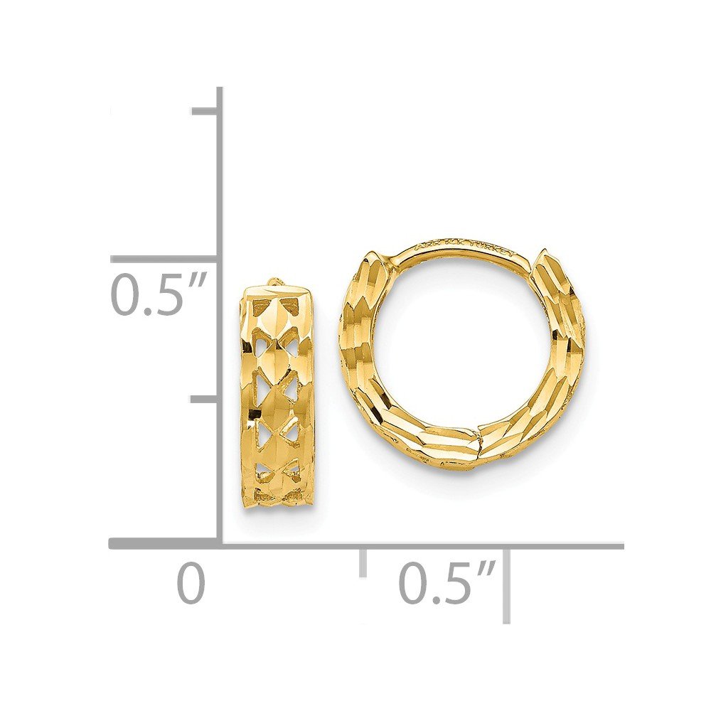 14K White Gold Hinged Hoop Huggie Earrings - 8mm x 4mm - Dainty Everyday Jewelry for Women, Perfect for Work, Date Night & Gifts