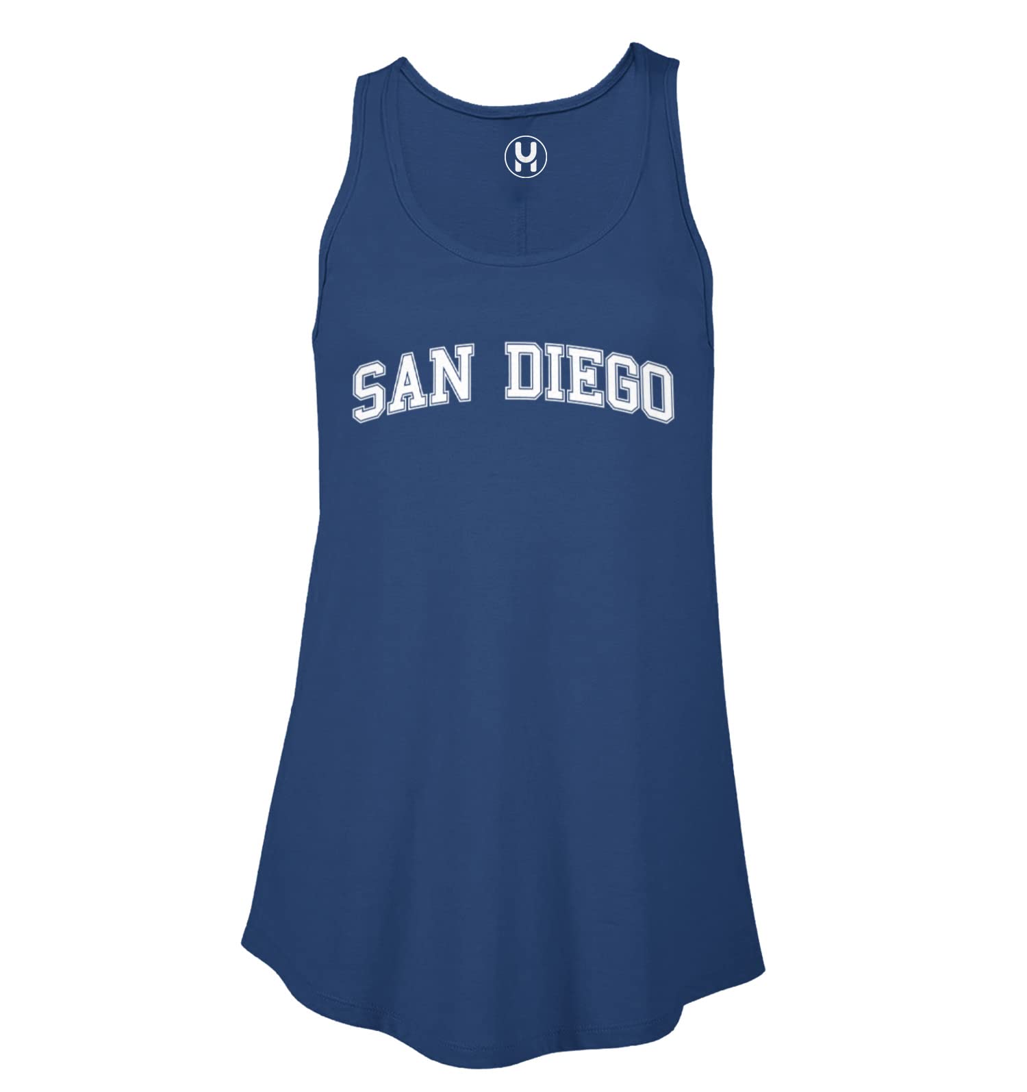 San Diego Sports State City School Ladies Flowy Tank Top - Soft & Comfortable Women's Athletic Shirt for Gym, Running, Yoga & Casual Wear
