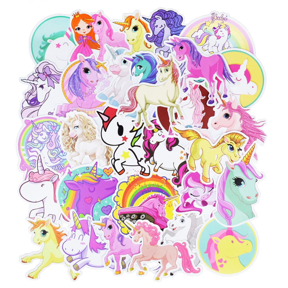 Unicorn Stickers for Kids & Girls - Water Bottle & Laptop Decals