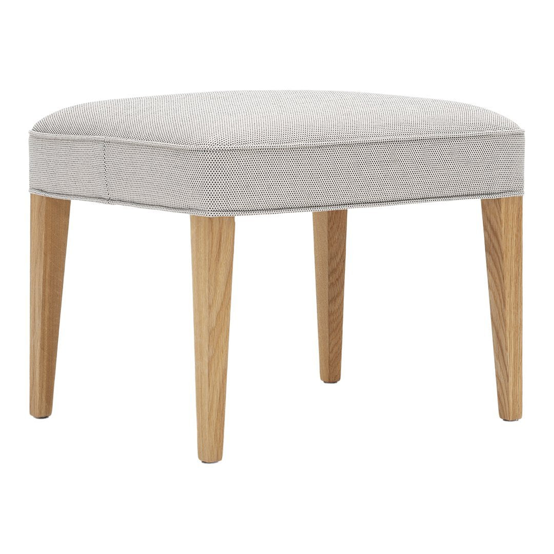 FH420 Heritage Footstool - Classic Upholstered Ottoman with Storage, Perfect for Living Room, Bedroom & Nursery - Brown Fabric Footrest with Sturdy Wooden Legs