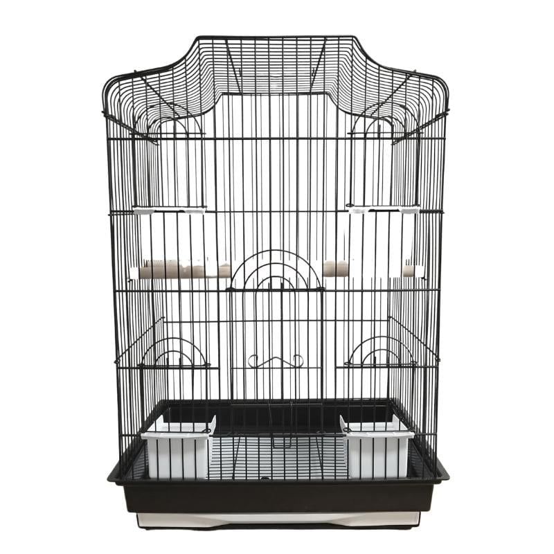 DAYANG 607 Large Bird Cage 47.5x36x68 Inches - Black Metal Aviary for Parrots, Cockatiels & Small Birds | Perfect for Home, Office & Outdoor Use