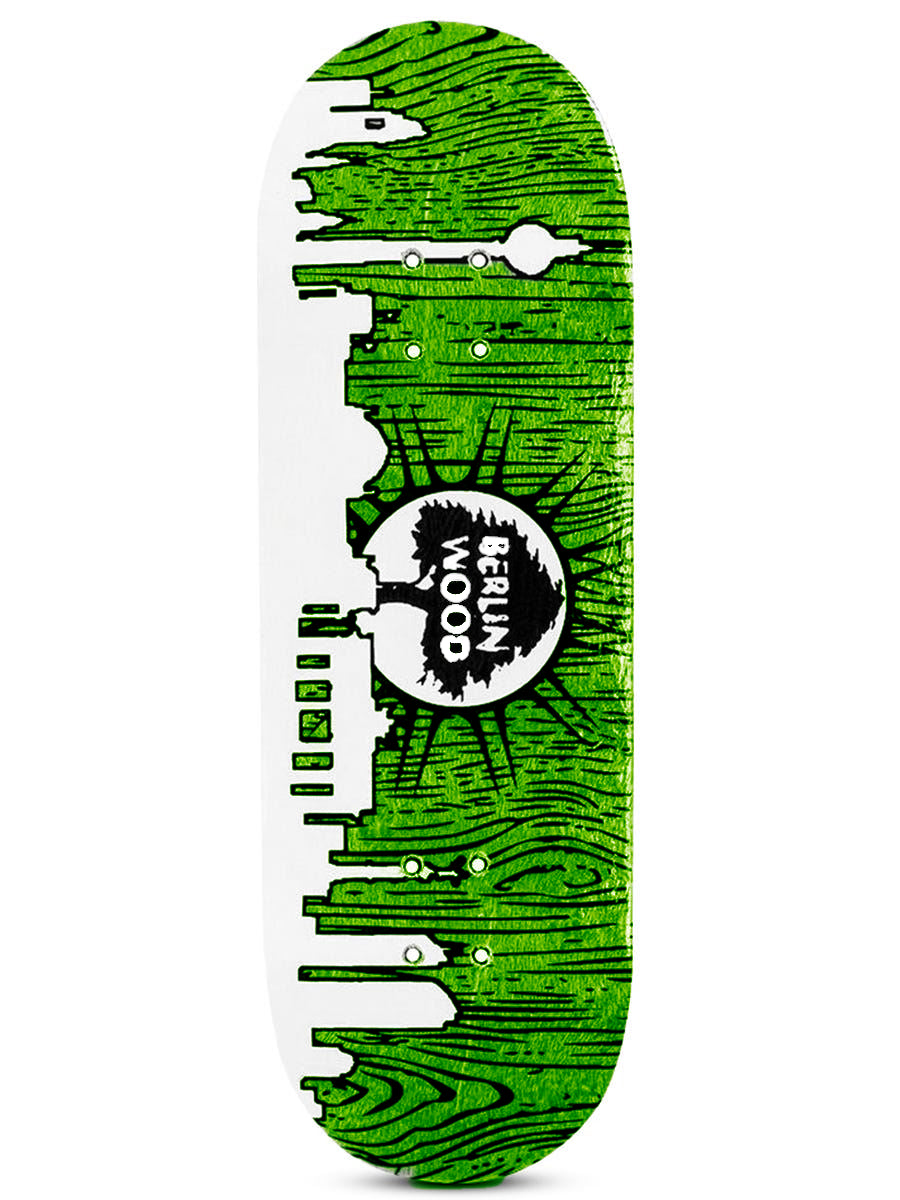 Berlinwood Fingerboard Deck BW Skyline - Professional Fingerboard Skateboard for Tricks & Stunts - Perfect for Skateboarding Enthusiasts & Collectors