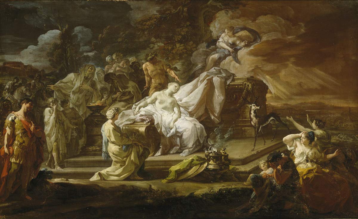 Berkin Arts Corrado Giaquinto Giclee Print - The Sacrifice of Iphigenia Fine Art Reproduction - Famous Painting Wall Decor Poster for Living Room & Office