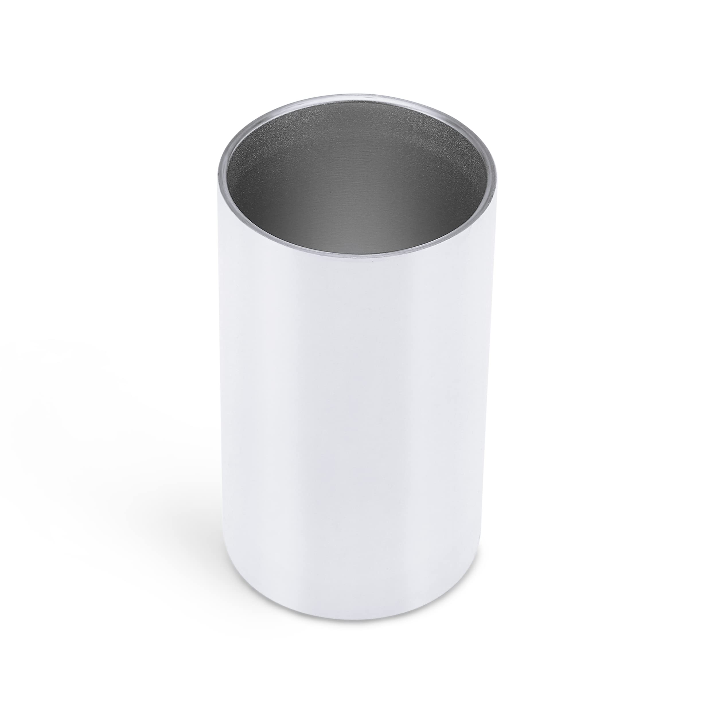 Makerflo 14 oz White Skinny Sublimation Blank Tumbler with Lid and Straw - Pack of 25 | DIY Craft Tumbler for Sublimation, Epoxy, UV DTF, Vinyl & Laser Engraving | Perfect for Personalized Gifts, Promotional Items & Home Decor