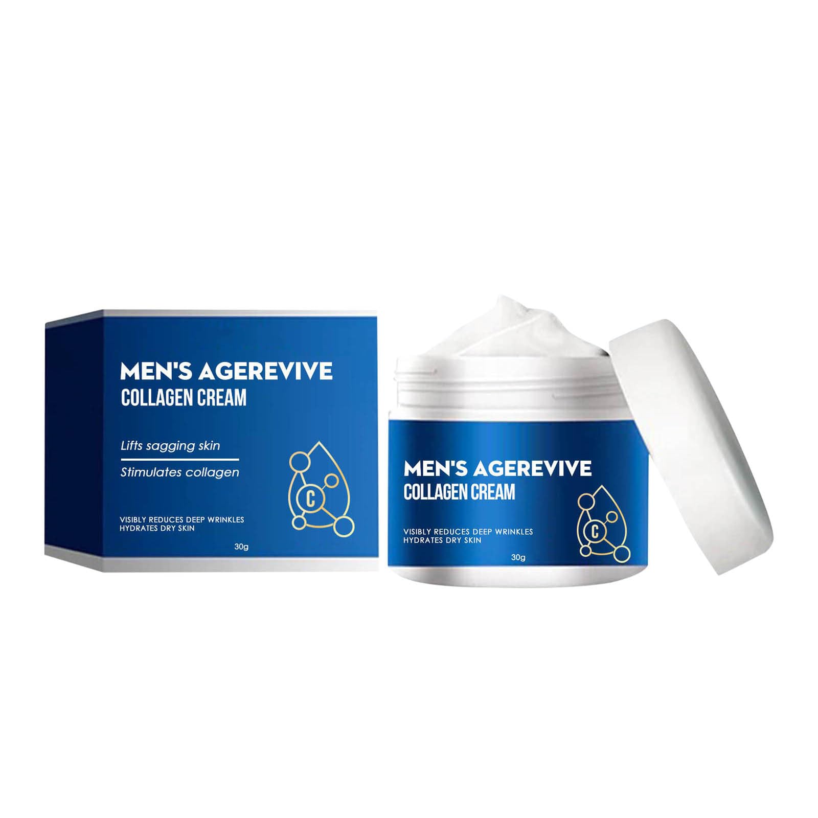Hydrating Face Cream for Men - Korean Moisturizer Reduces Wrinkles & Dullness - Daily Skincare Routine