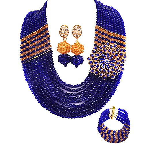 Royal Blue and Champagne Gold