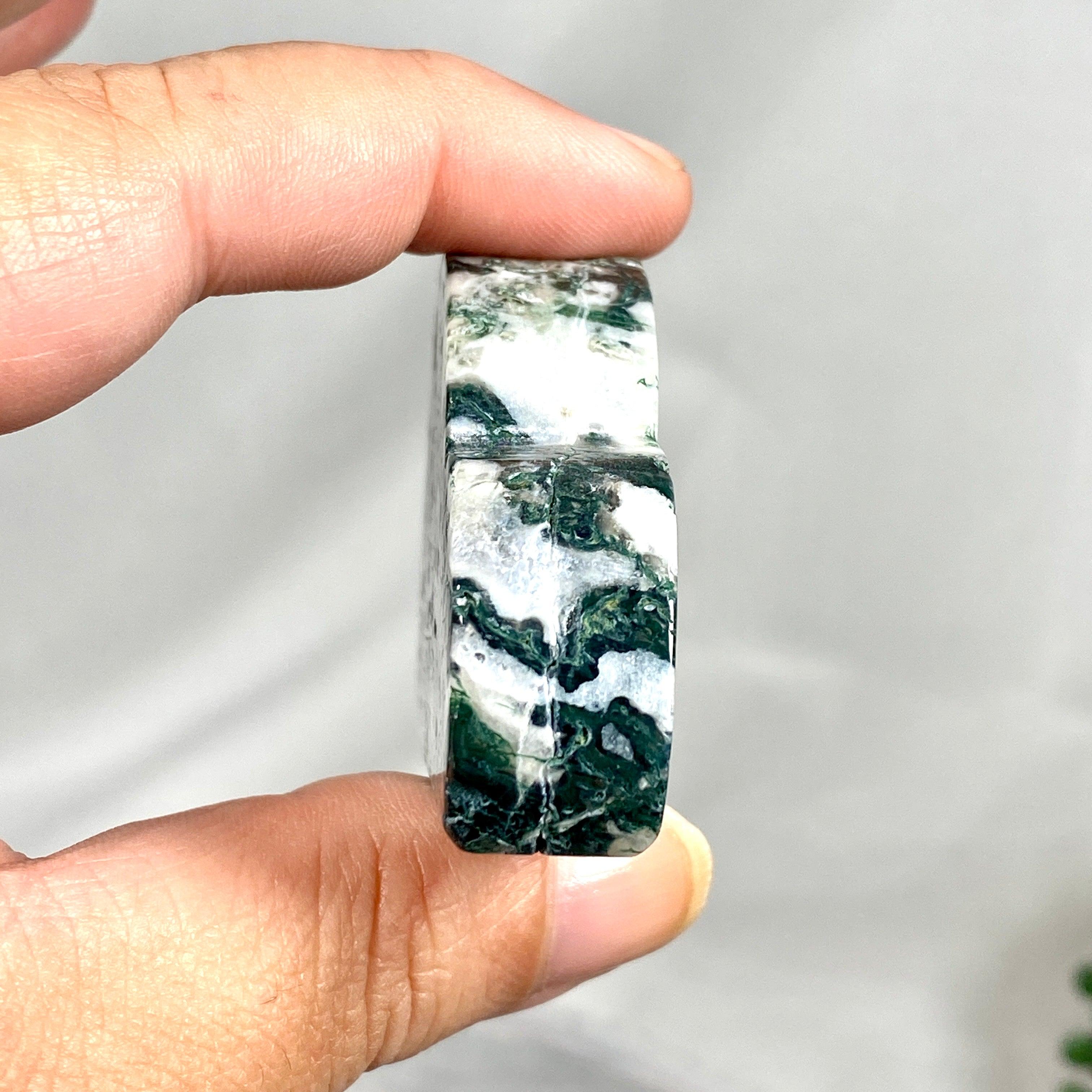 Natural Moss Agate Cloud Pendant Necklace - Healing Crystal Jewelry for Women - Perfect for Meditation, Yoga & Spiritual Gifts