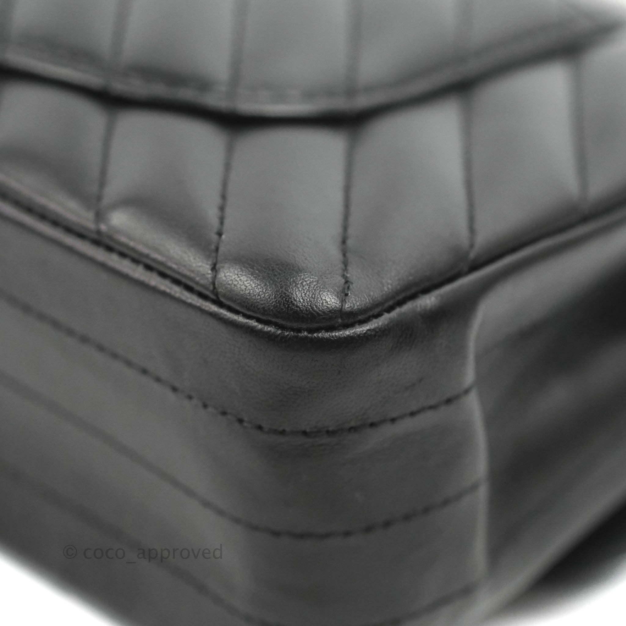 Chanel Classic Chevron Small Medium Double Flap Bag Black Lambskin Leather with Gold Hardware - Luxury Crossbody Purse for Women, Perfect for Date Night & Special Occasions