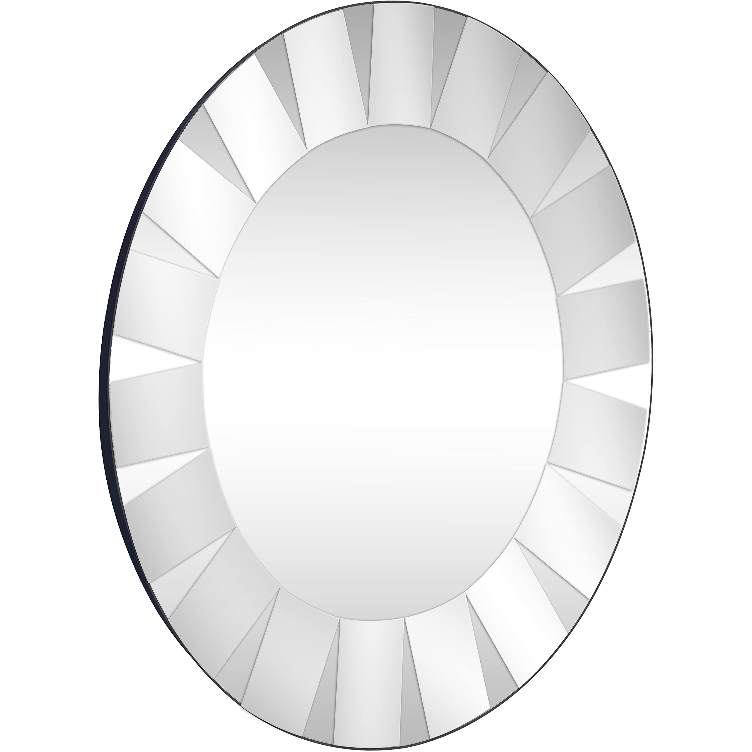 Camden Isle Petal Mirror - Clear Glass Wall Mirror for Home Decor | Perfect for Living Room, Bedroom & Entryway
