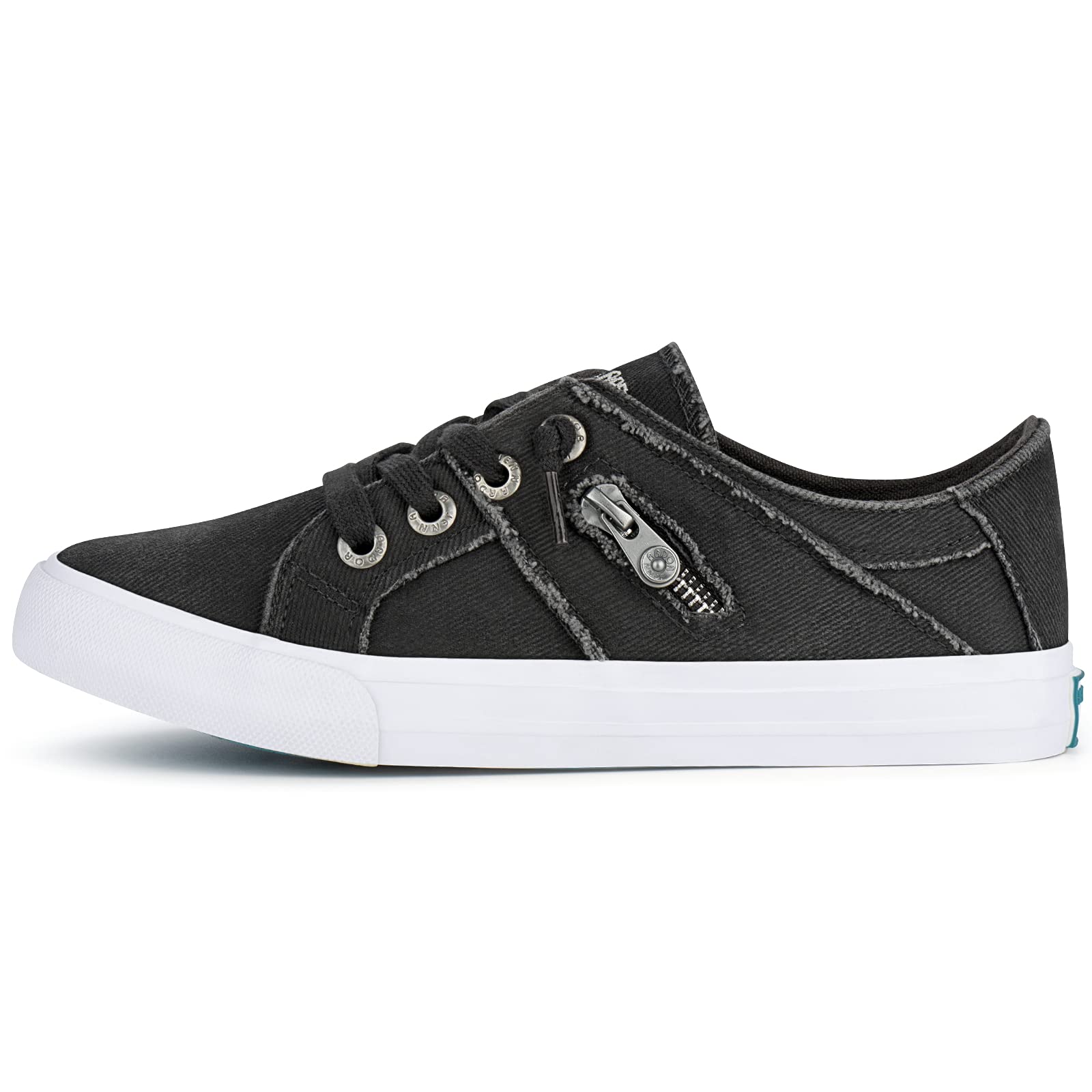 **JENN ARDOR Women's Low Top Slip-On Sneakers - Fashion Lace-Up Canvas Flats for Walking & Running - Comfortable Casual Shoes for Work, Travel & Everyday Wear**