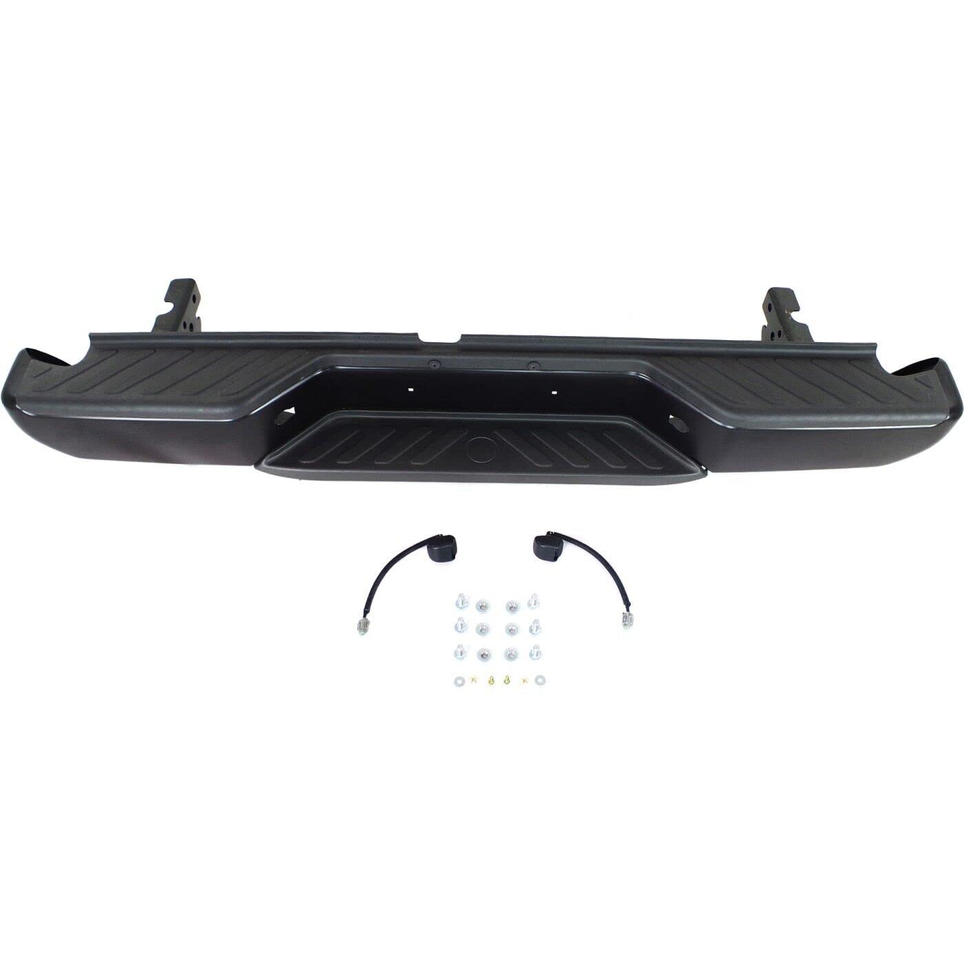FITRITE AUTO PARTS Replacement Rear Step Bumper Assembly for 2005-2021 Nissan Frontier - Black with Pad Provision & License Plate Light (Fits 2013-2021 Models, No Rear Sensor Holes) - Perfect for Off-Roading, Truck Upgrades & Enhanced Vehicle Protection - Part# NI1103115 850229BF1D